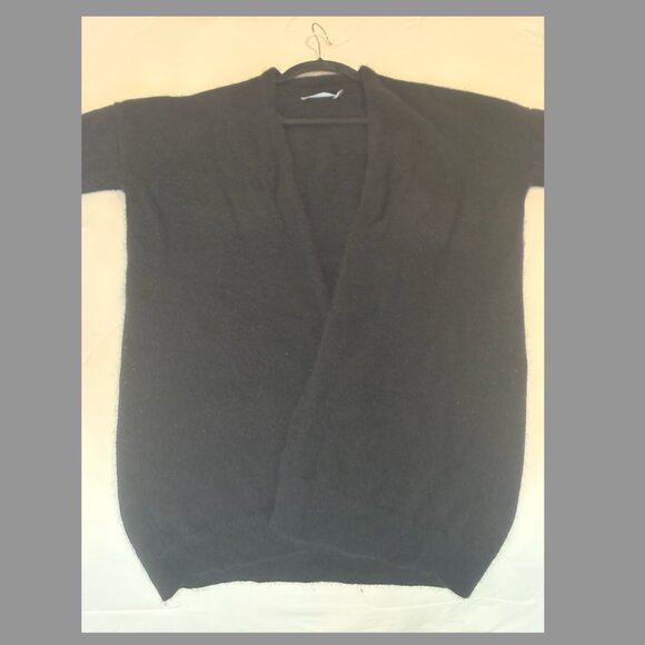Cozy Thick Vince Black Cashmere Cardigan Sweater Medium - Picture 3 of 4